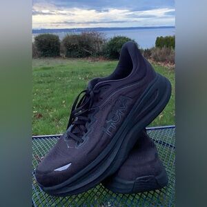 Hoka Bondi 9 Mens 13 EE Wide US Running Shoes Black Active Gym Retail $170